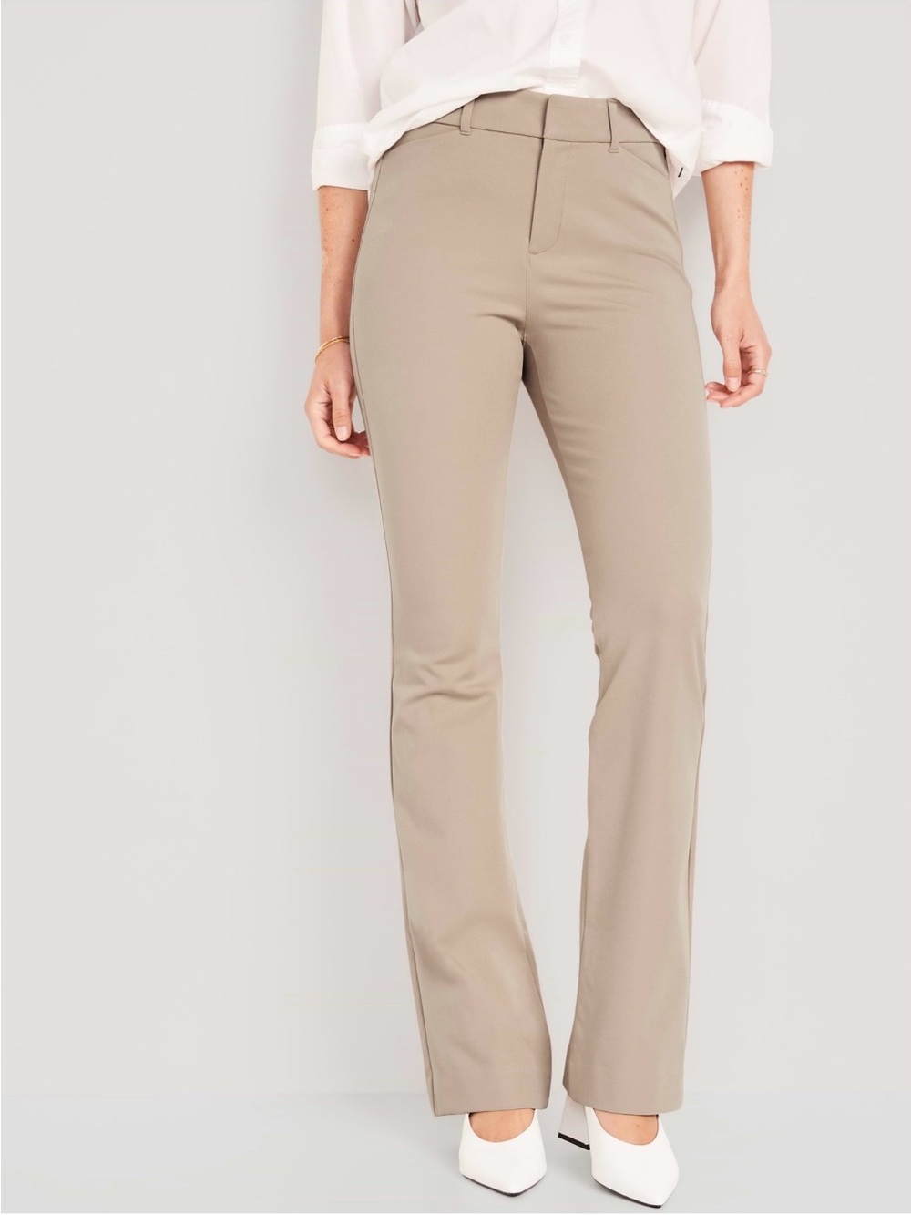 Old Navy Pixie Flare Tan Boot Cut Pants